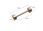 Sztanga okucie metalowe do torby torebki 32 x 10 mm złote 1 sztuka