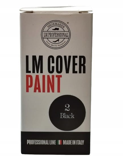 Farba profesjonalna do butów skóry LM LUX cover paint czarna 30 ml
