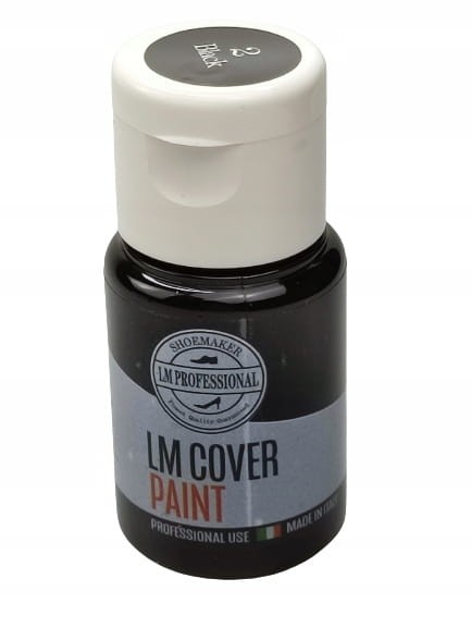Farba profesjonalna do butów skóry LM LUX cover paint czarna 30 ml