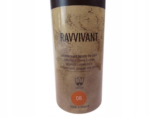 Pasta renowator RAVVIVANT do zamszu nubuku w sprayu 250 ml kolor koniak