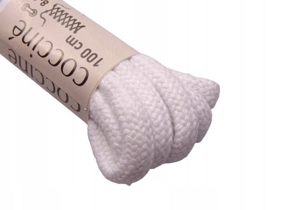Sznurowadła sznurówki bawełna 100 cm białe 5