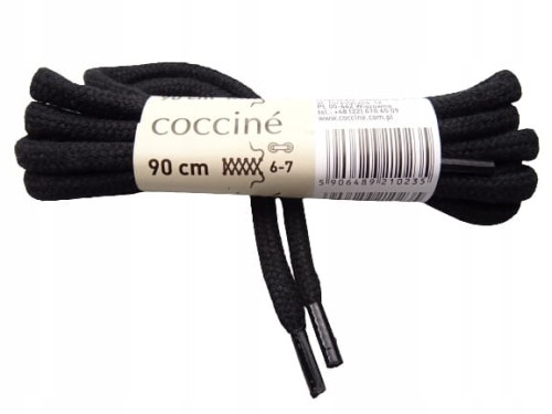 Sznurowadła sznurówki bawełna 90 cm gr 5 mm czarne