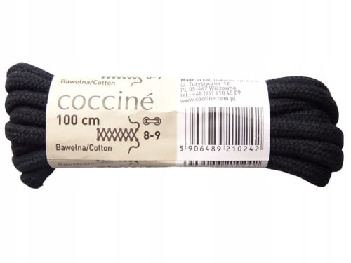 Sznurowadła sznurówki 100 % bawełna 100 cm czarne 5