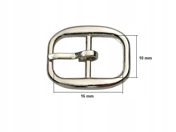 Klamerka sprzączka metalowa do butów 10 mm srebrny 1 sztuka (39)