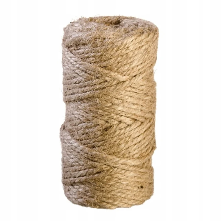 SZNUREK JUTOWY 2 mm 30 m ozdobny NATURALNY 100g