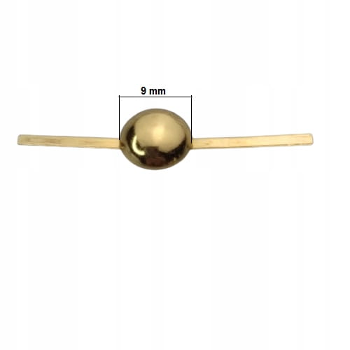 Pukle stopki nóżki do walizki torby torebki 9 / 4 mm złote 10 sztuk