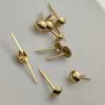 Pukle stopki nóżki do walizki torby torebki 9 / 4 mm złote 10 sztuk