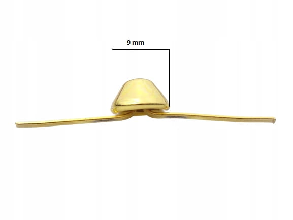 Pukle stopki nóżki do walizki torby torebki 9 / 5 mm złote 10 sztuk