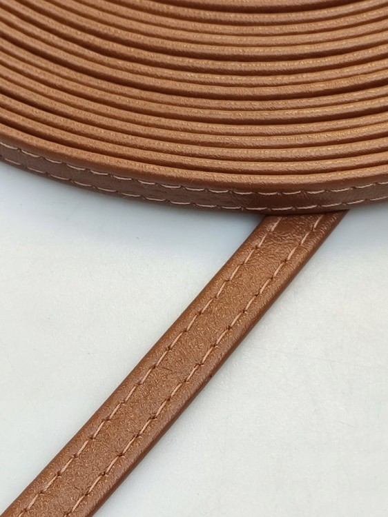 Pasek skórzany do torebki butów 8 mm / 100 cm brązowy
