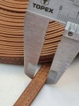 Pasek skórzany do torebki butów 8 mm / 100 cm brązowy