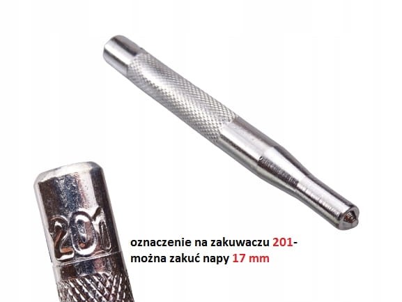 Zestaw do montażu zatrzasków nap alfa i standard 10 / 12,5 / 15 / 17 mm