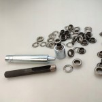 Zestaw do montażu oczek 8 mm nierdzewne 50 sztuk oczek czarnych