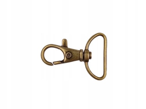 Karabińczyk ryba do paska torebki stare złoto 25 mm (59)