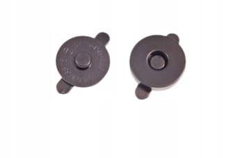 Zapięcie kaletnicze magnes do torebki 18 mm czarny