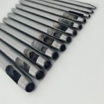 Zestaw precyzyjnych  wybijaków dziurkaczy do skóry od 0,5 do 6 mm 12 sztuk