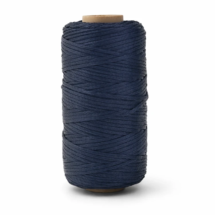 Nici woskowane płaskie mocne 1 mm czarne - 50 m do szycia skóry