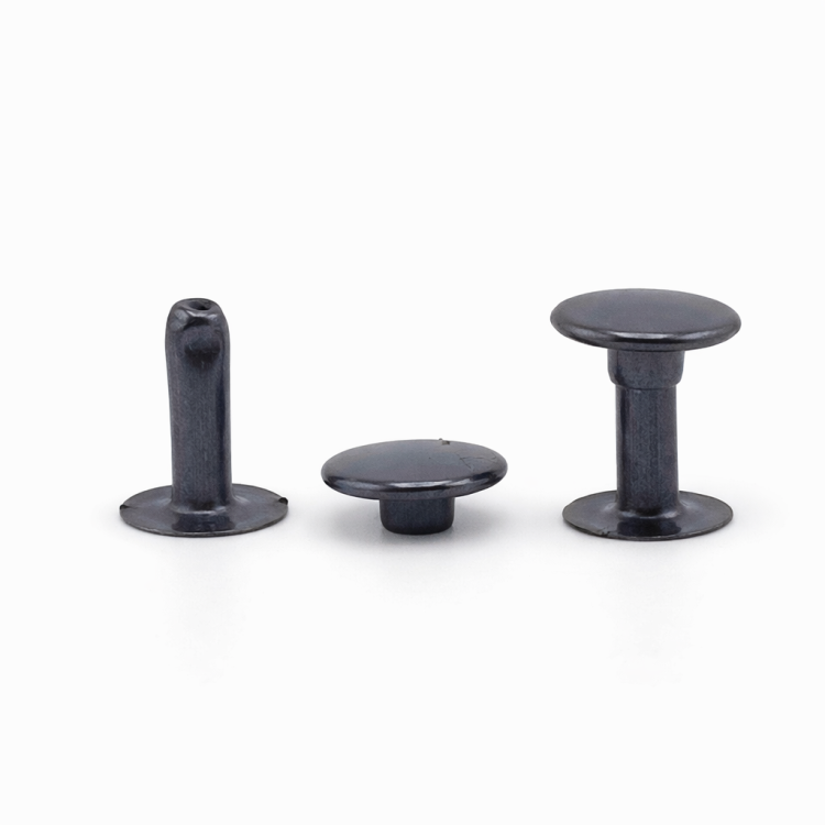 Nity zbitki 12 / 4 / 13 mm jednostronne kaletnicze  czarny mat 10 sztuk