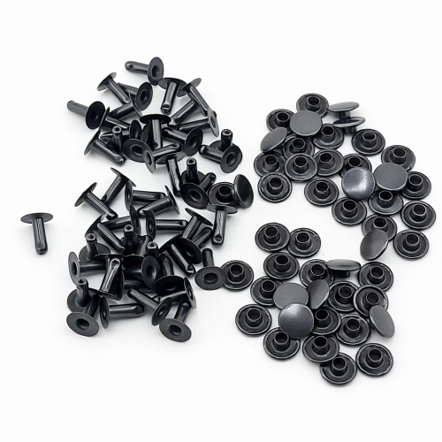 Nity zbitki 12 / 4 / 13 mm kaletnicze szewskie  czarny mat 50 sztuk