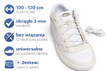 Sznurowadła be związania elastyczne czarne 100-120 cm okrągłe 3 mm