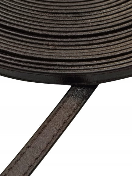 Pasek skórzany do torebki butów 8 mm / 100 cm ciemny brąz