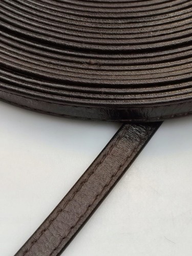 Pasek skórzany do torebki butów 8 mm / 100 cm ciemny brąz