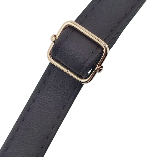 Pasek ucho do torebki 20 mm ciemnobrązowy z karabińczykami złote 64 - 115 cm