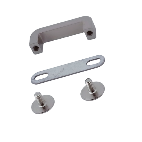 Uchwyt do torebki metalowy 25 mm srebrny okucie kaletnicze