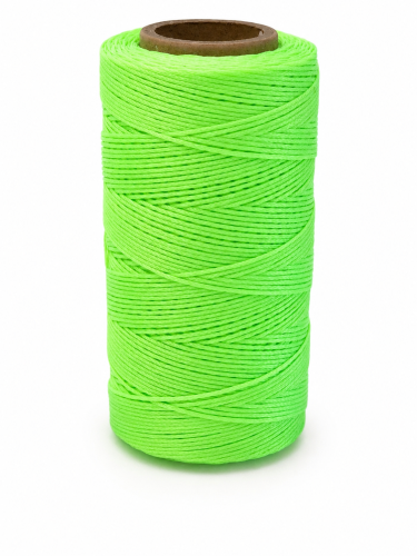 Nici woskowane płaskie 1 mm do szycia skóry grube zielone neon - 250 m