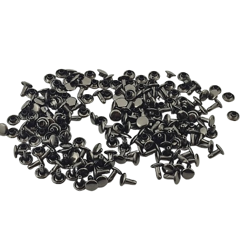 Nity zbitki dwustronne 8 / 3 / 9 mm LUX 100 sztuk czarny nikiel