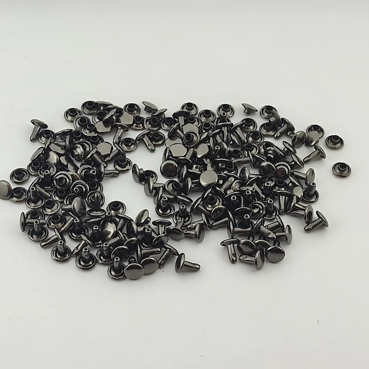 Nity zbitki dwustronne 8 / 3 / 9 mm LUX 100 sztuk czarny nikiel