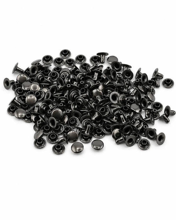 Nity zbitki jednostronne kaletnicze 8 / 3 / 6 mm czarny nikiel 100 szt.