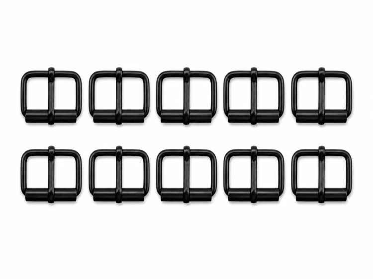Klamra metalowa rymarska do paska 40 / 20 / 4 mm czarna 10 sztuk (9)