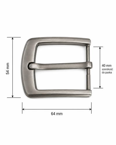 Klamra do paska do spodni 4 cm 40 mm czarny nikiel (44)