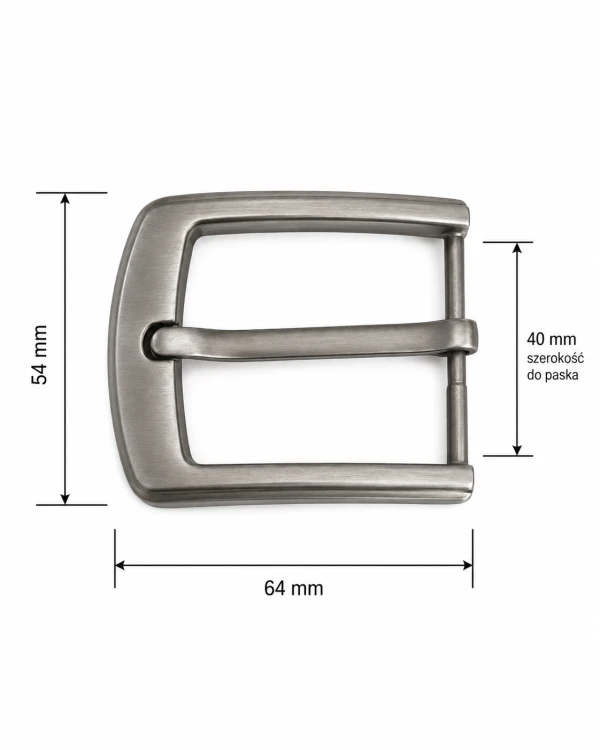 Klamra do paska do spodni 4 cm 40 mm czarny nikiel (44)