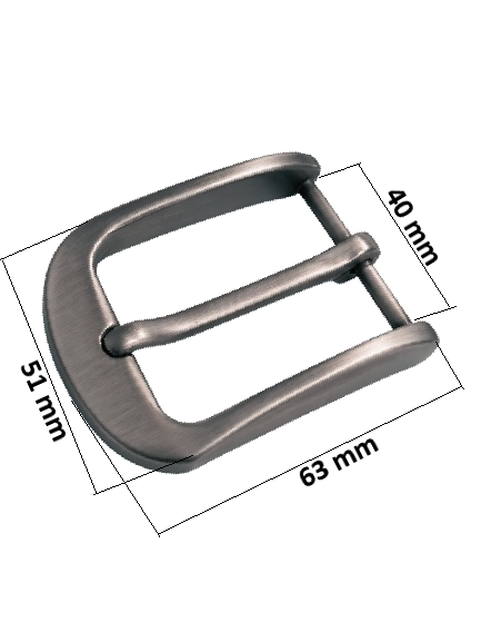 Klamra do paska przecierana 4 cm / 40 mm czarny nikiel (51)