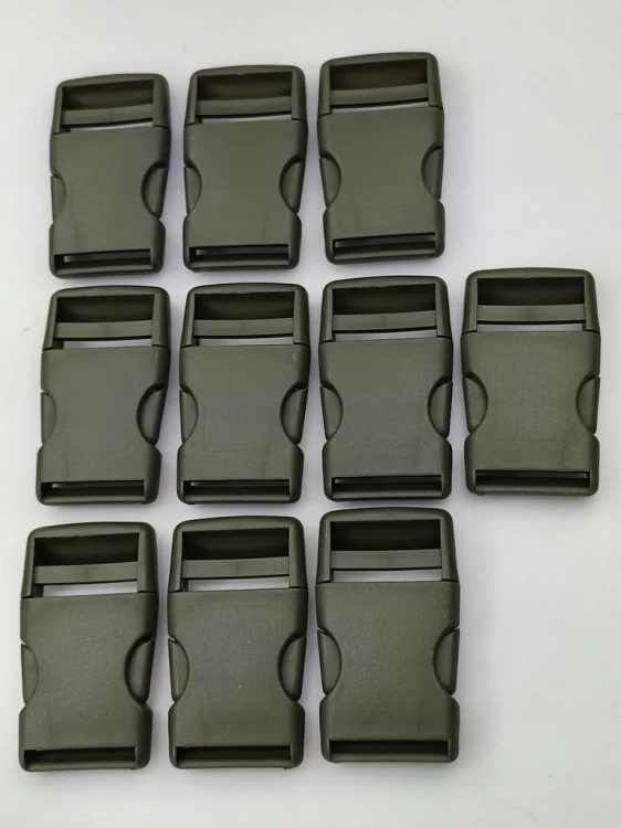 Klamra zatrzaskowa plastikowa 30 mm oliwkowa do paska - 50 szt.