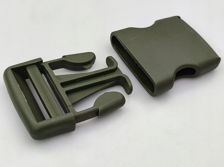 Klamra zatrzaskowa plastikowa 40 mm oliwkowa do paska - 50 szt.