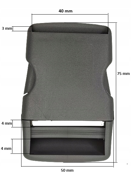 Klamra zatrzaskowa plastikowa 40 mm szara do paska - 50 szt.