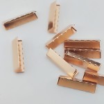 Końcówka zakończenie metalowe do paska taśmy 40 mm złota 10 sztuk