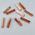 Końcówka zakończenie metalowe do paska taśmy 40 mm złota 10 sztuk
