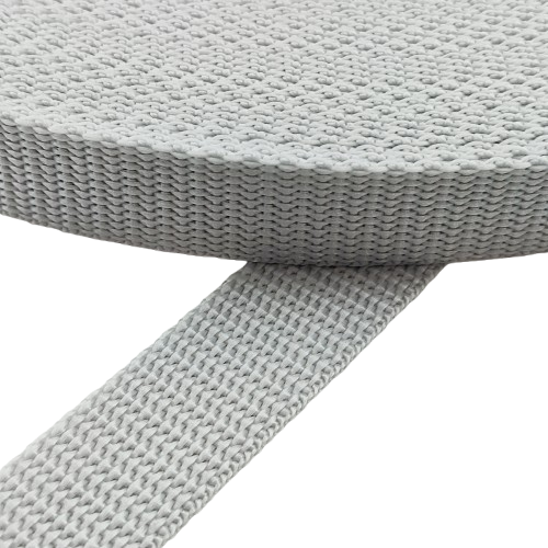 Taśma nośna polipropylenowa 20 mm x 1,3 mm jasnoszara - 10 metrów