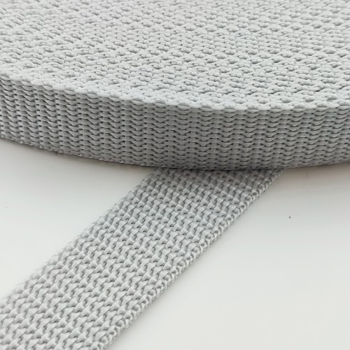Taśma nośna polipropylenowa 20 mm x 1,3 mm jasnoszara - 10 metrów