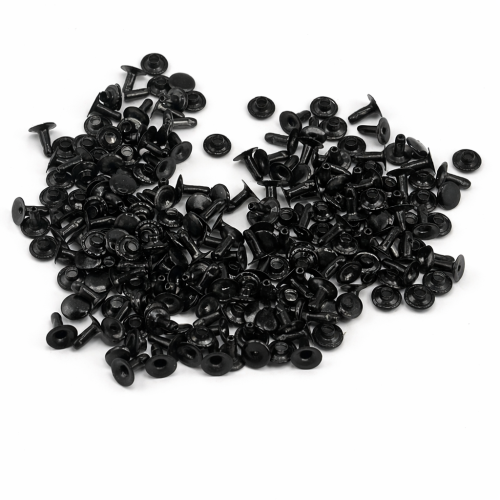 Nity zbitki jednostronne kaletnicze 8 / 3 / 9 mm czarny mat 100 szt