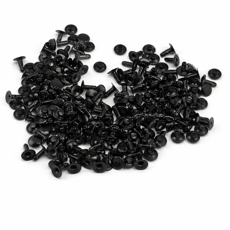 Nity zbitki jednostronne kaletnicze 8 / 3 / 9 mm czarny mat 100 szt