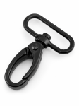 Karabińczyk metalowy gruby do taśmy paska 38 / 60 mm czarny mat (41a)