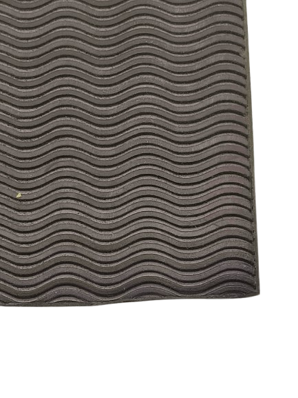 Guma obuwnicza fala 4 mm mocna na zelówki podeszwy 25 x 35 cm brązowa