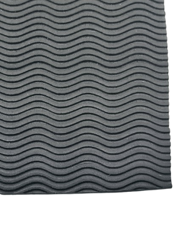 Guma obuwnicza fala 4 mm mocna na zelówki podeszwy 25 x 35 cm czarna