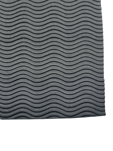 Guma obuwnicza fala 4 mm mocna na zelówki podeszwy 25 x 35 cm czarna