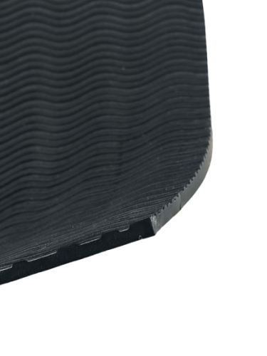Guma obuwnicza fala 4 mm mocna na zelówki podeszwy 25 x 35 cm czarna