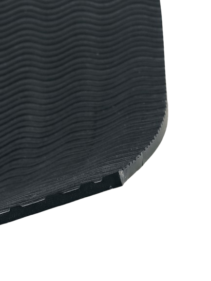 Guma obuwnicza fala 4 mm mocna na zelówki podeszwy 25 x 35 cm czarna